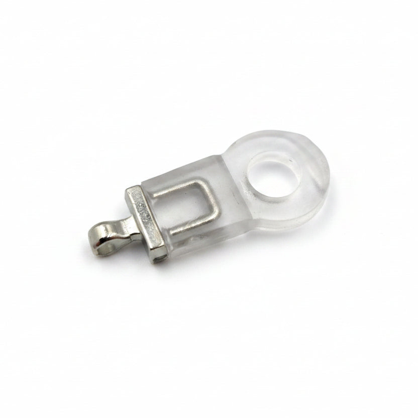 Ritsentrekker transparant / zilver. Verpakt per 100 stuks.