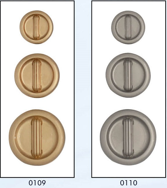 Metalen knoop met achtersteek - Zamak + Acryl - Verschillende kleuren en maten