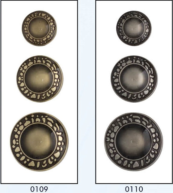 Metalen knoop met achtersteek - Zamak - Verschillende kleuren en maten