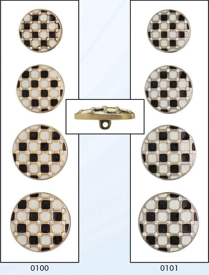 Metalen knoop met achtersteek - Zamak - Verschillende kleuren en maten