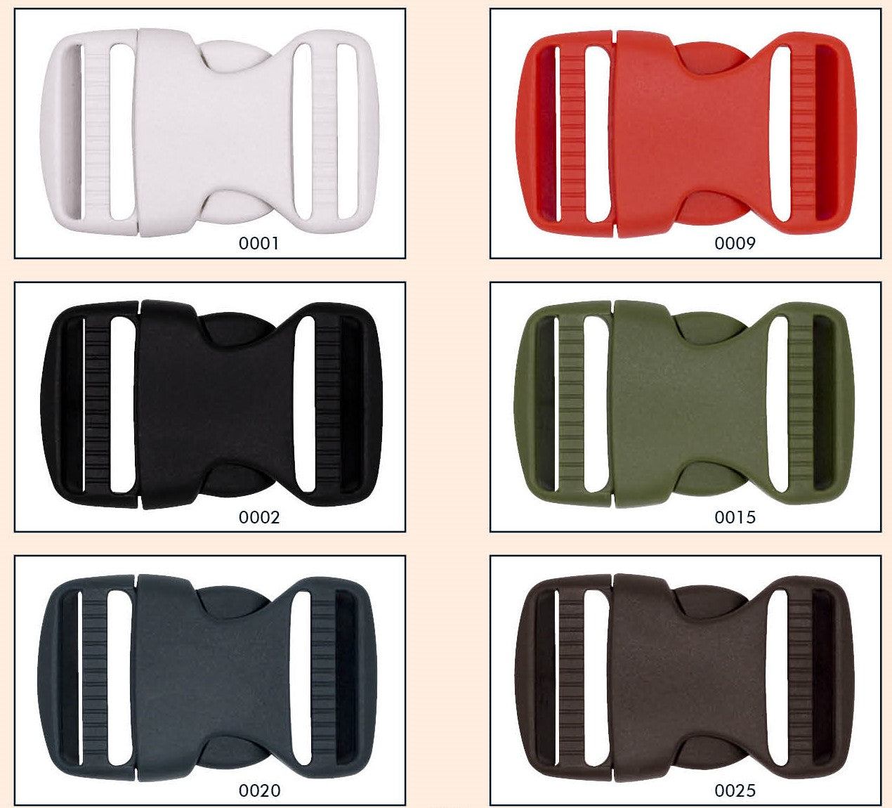 Nylon gespsluiting - 20mm/25mm/32mm/38mm