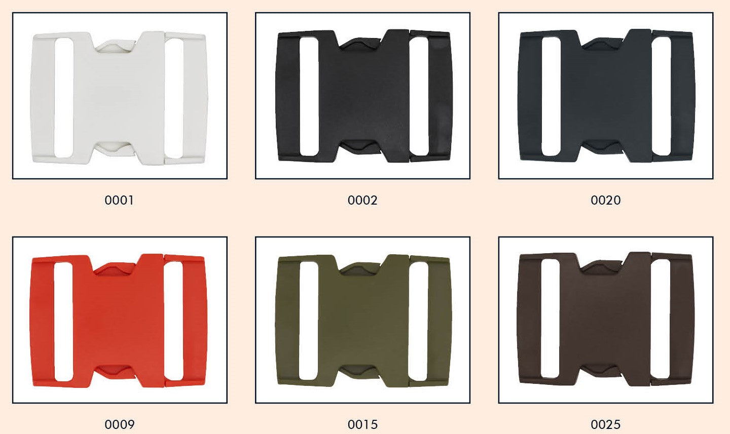 Nylon gespsluiting - Verschillende kleuren
