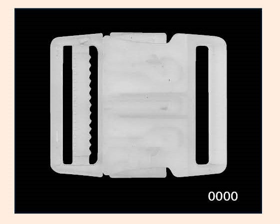 Nylon platte gespsluiting - Zwart & transparant - Verschillende maten