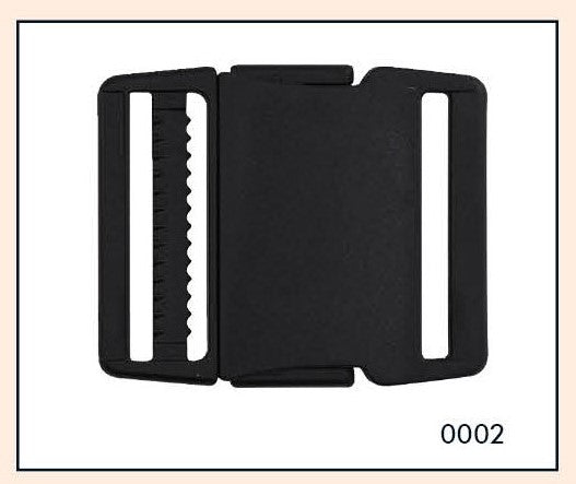 Nylon platte gespsluiting - Zwart & transparant - Verschillende maten