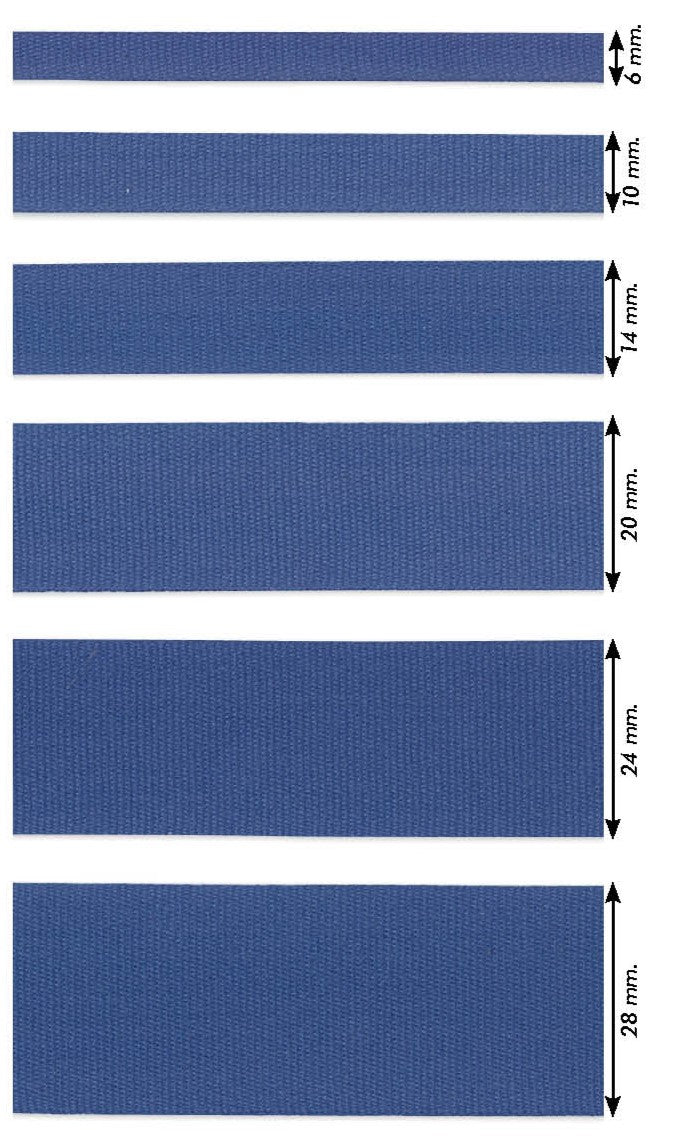 Katoenen band - verschillende kleuren en maten