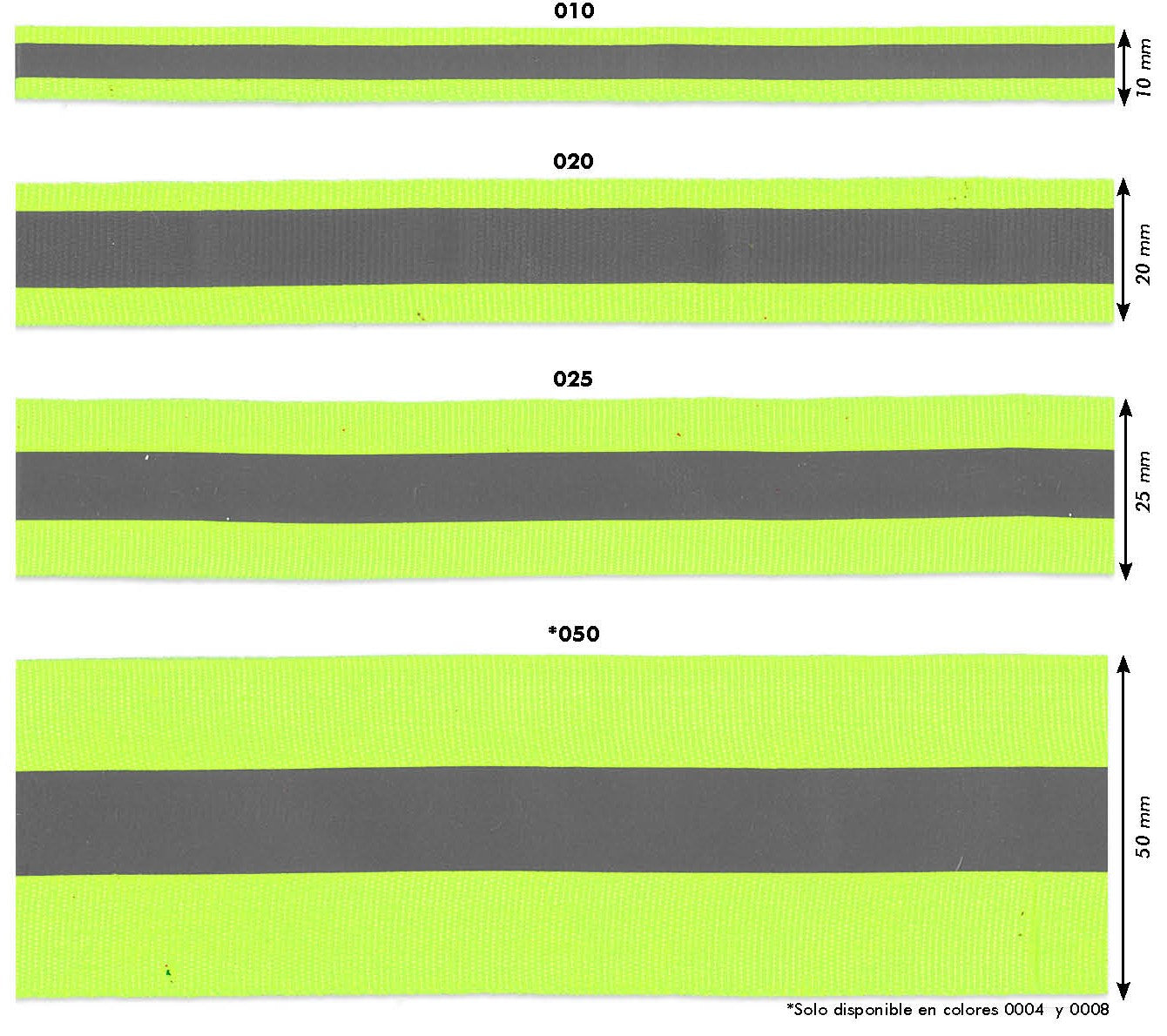 Reflecterende band - verschillende kleuren en maten