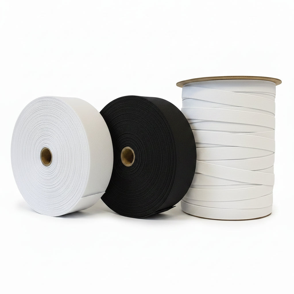 Geweven Elastiek – Stevig & OEKO-TEX® | 20mm t/m 55mm | 50 Meter Schijf