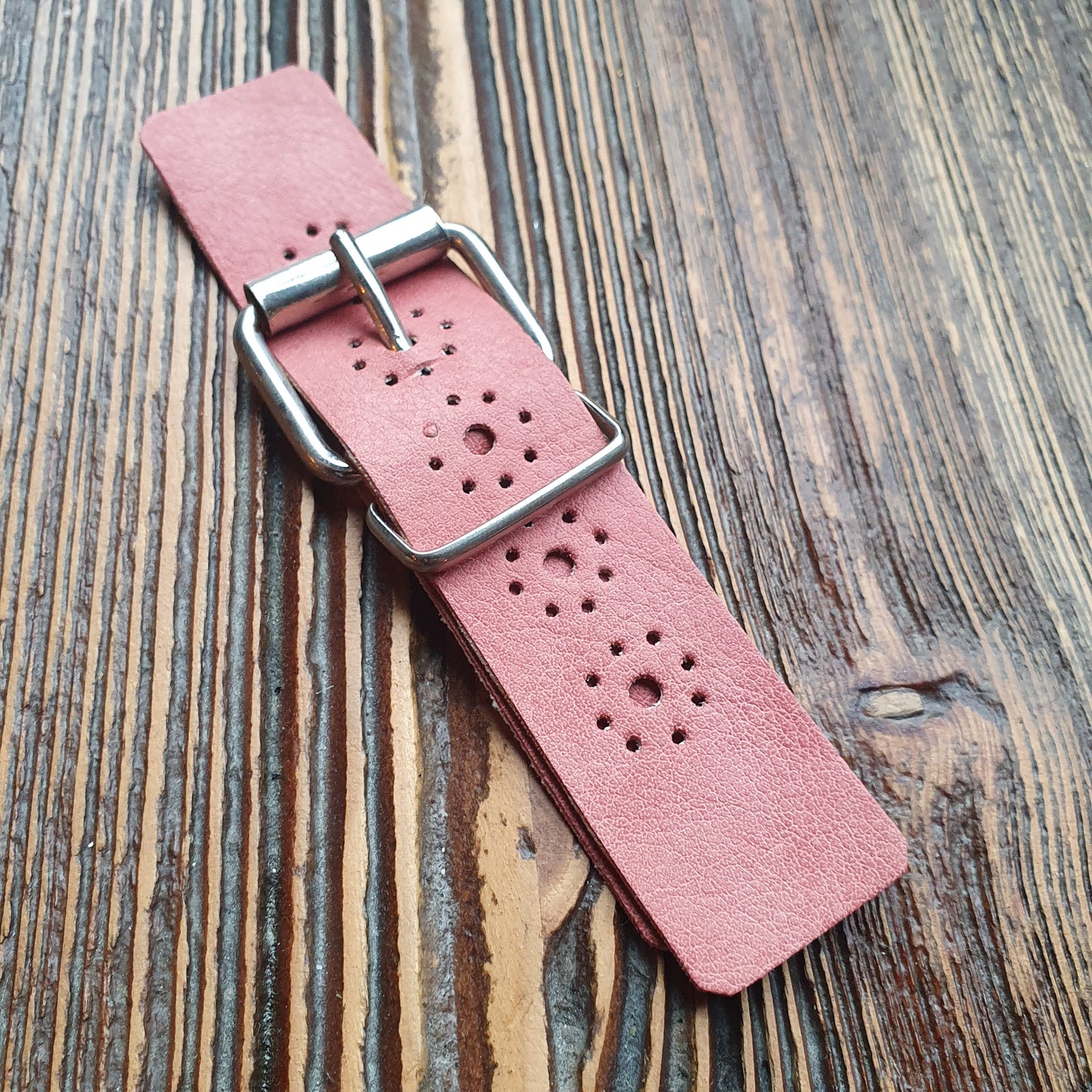 Sluiting 2-delig. Kunstleer Roze / Zilver. Verpakt 15 stuks