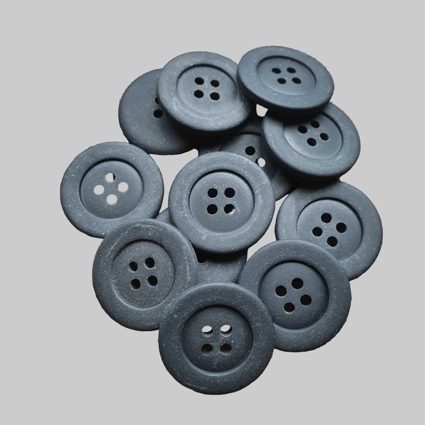 Polyester Knoop 4-gaats | Vintage Zwart | 26mm | Per 100 stuks
