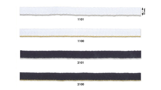 Katoen band met ketting - 10mm - 27.4 meter rol