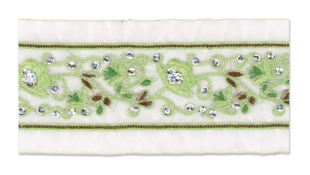 Sierband met pailletten - 80mm - 10 meter rol