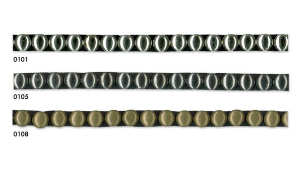 Opstrijkbaar sierband 10mm - 5 meter rol