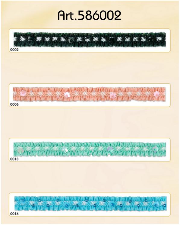 Elastisch sierband met kralen 15mm - 10 meter rol