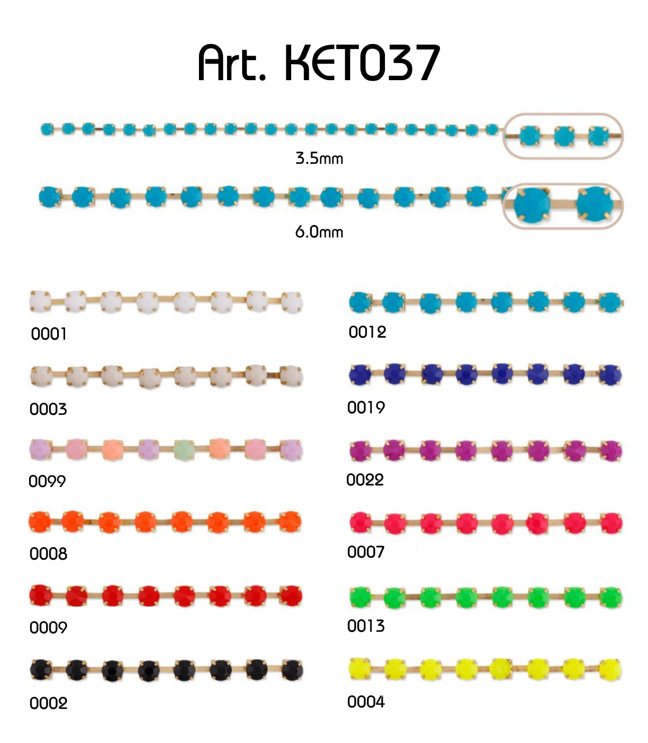 Messing acryl ketting - 10 meter rol
