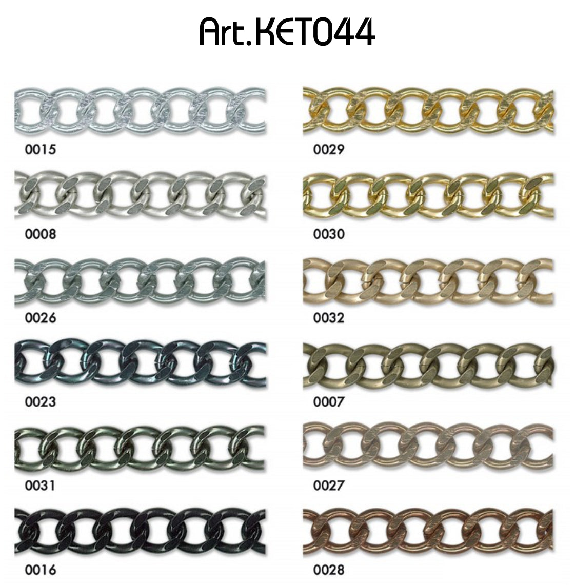 Aluminium ketting 12mm - 15 meter rol