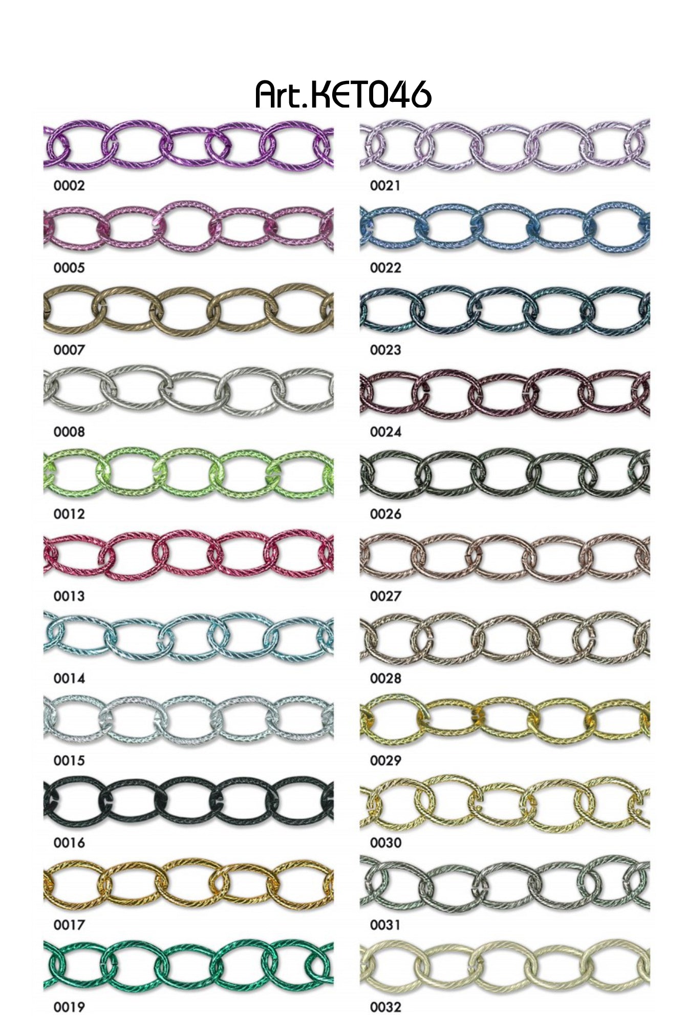 Aluminium ketting 13mm - 25 meter rol