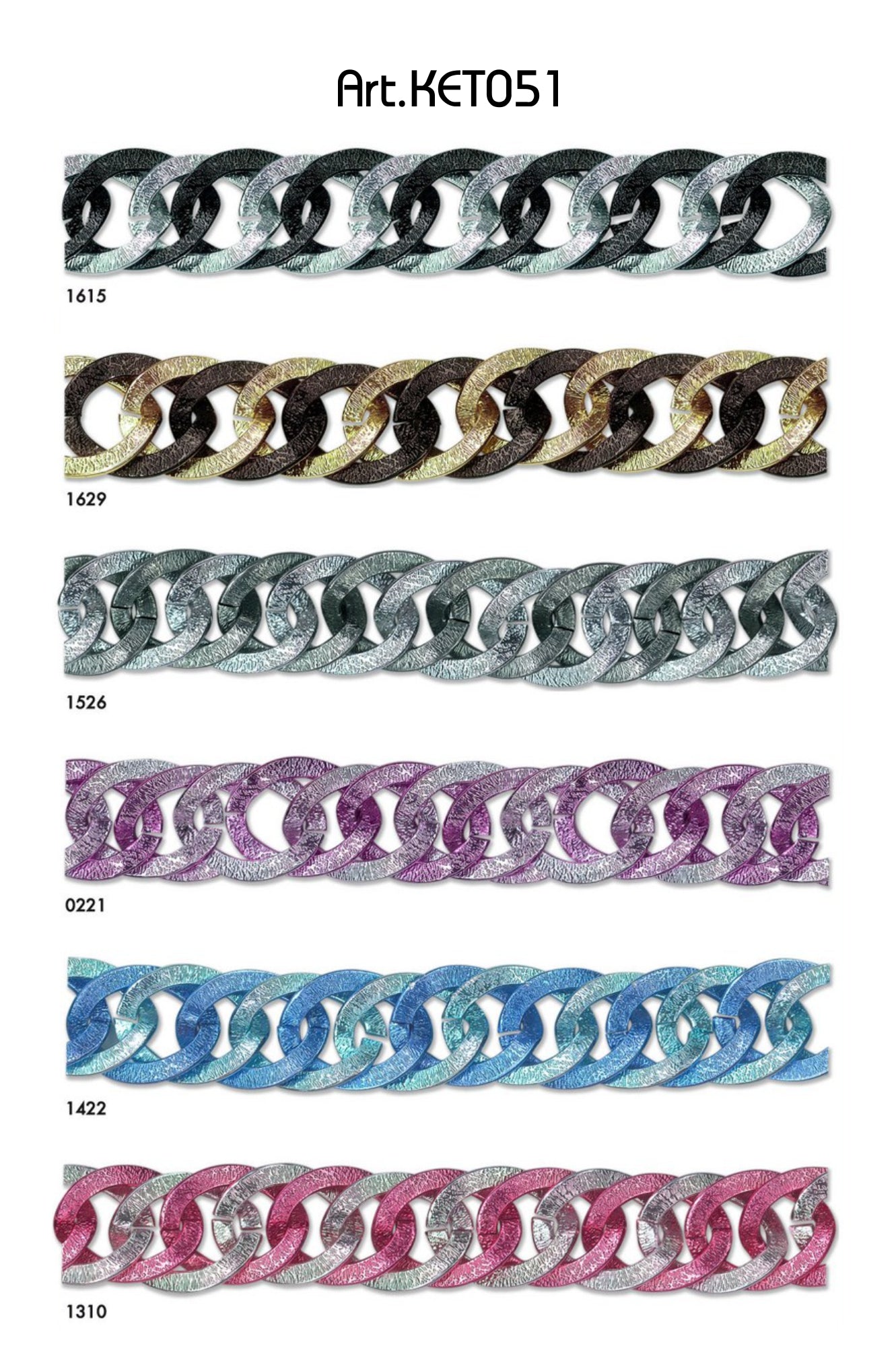 Aluminium ketting 25mm - 5 meter rol