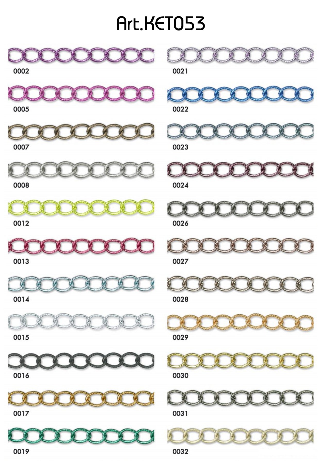 Aluminium ketting 8mm - 25 meter rol