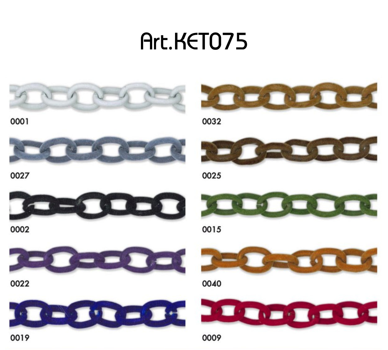 Aluminium gespoten ketting 17mm - 10 meter rol