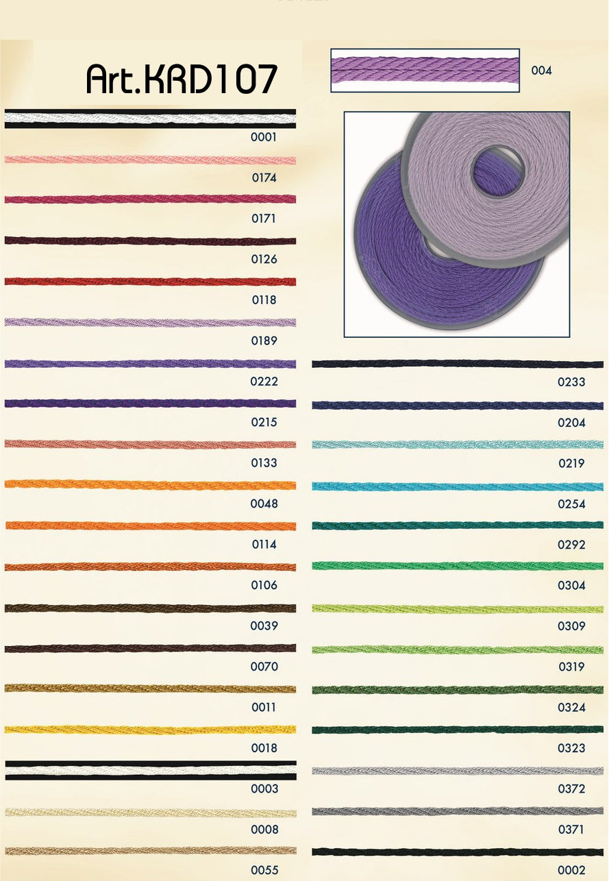 Gedraaid koord 4mm. Verpakt per 20 meter.