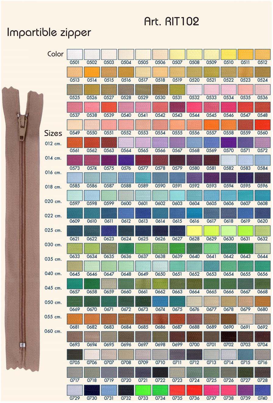 Teilbarer Reißverschluss (Nylon) – 30cm