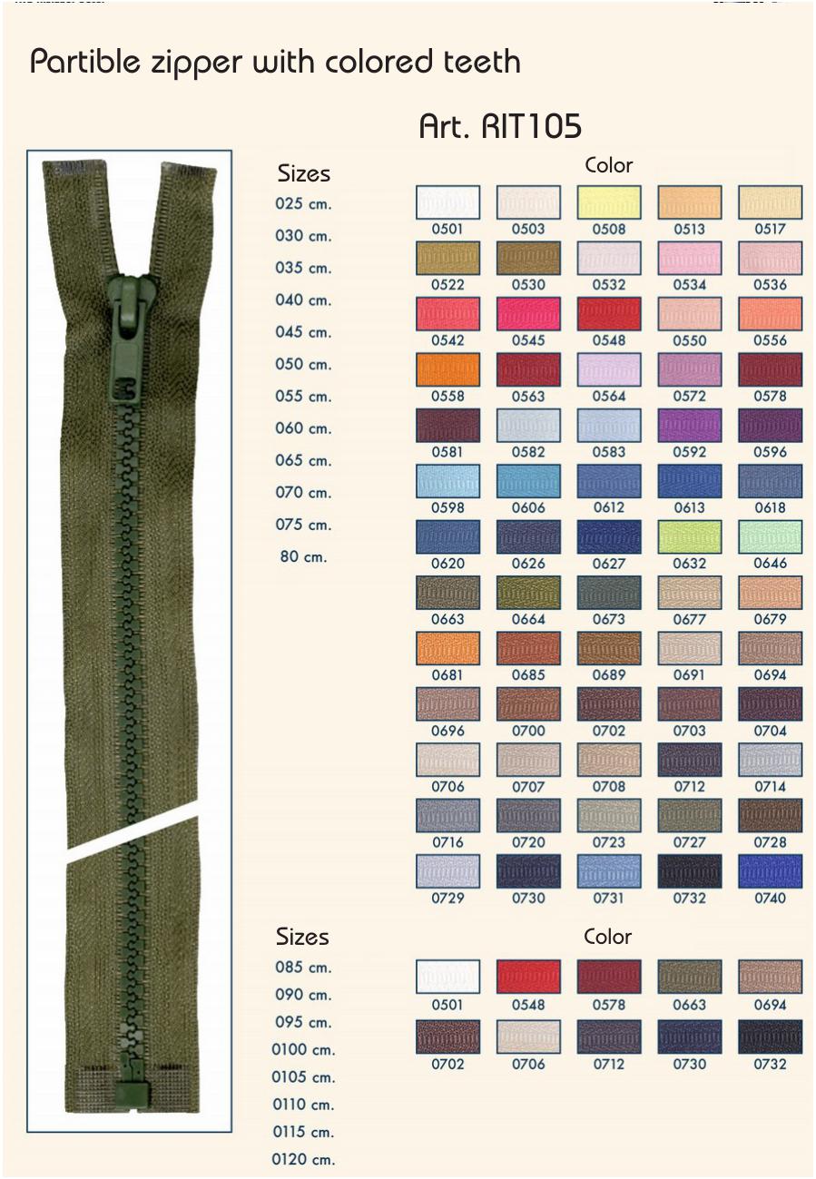 Ritsnylon bloktand 100cm en 105cm en 110cm en 115cm en 120cm
