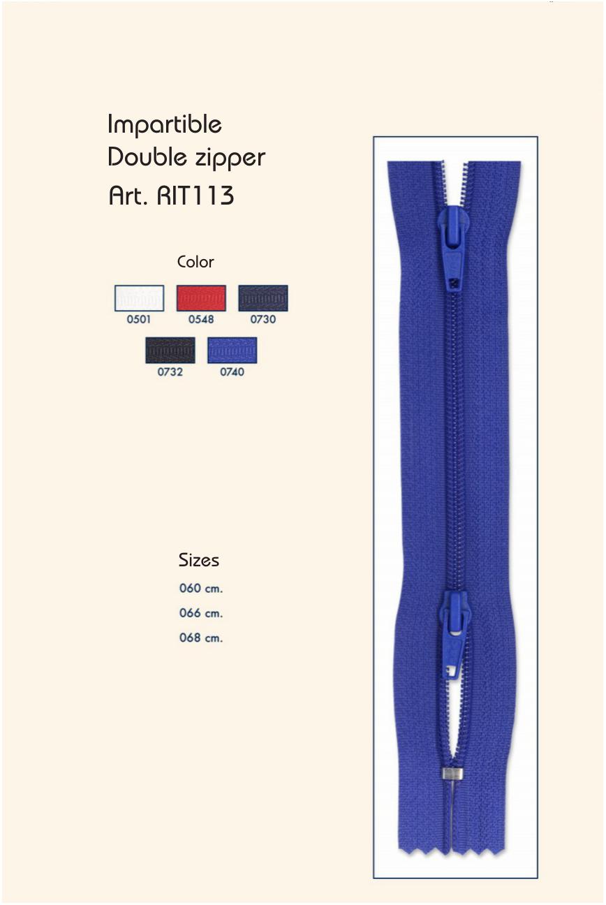 Ritsnylon dubbele trekker - verschillende maten