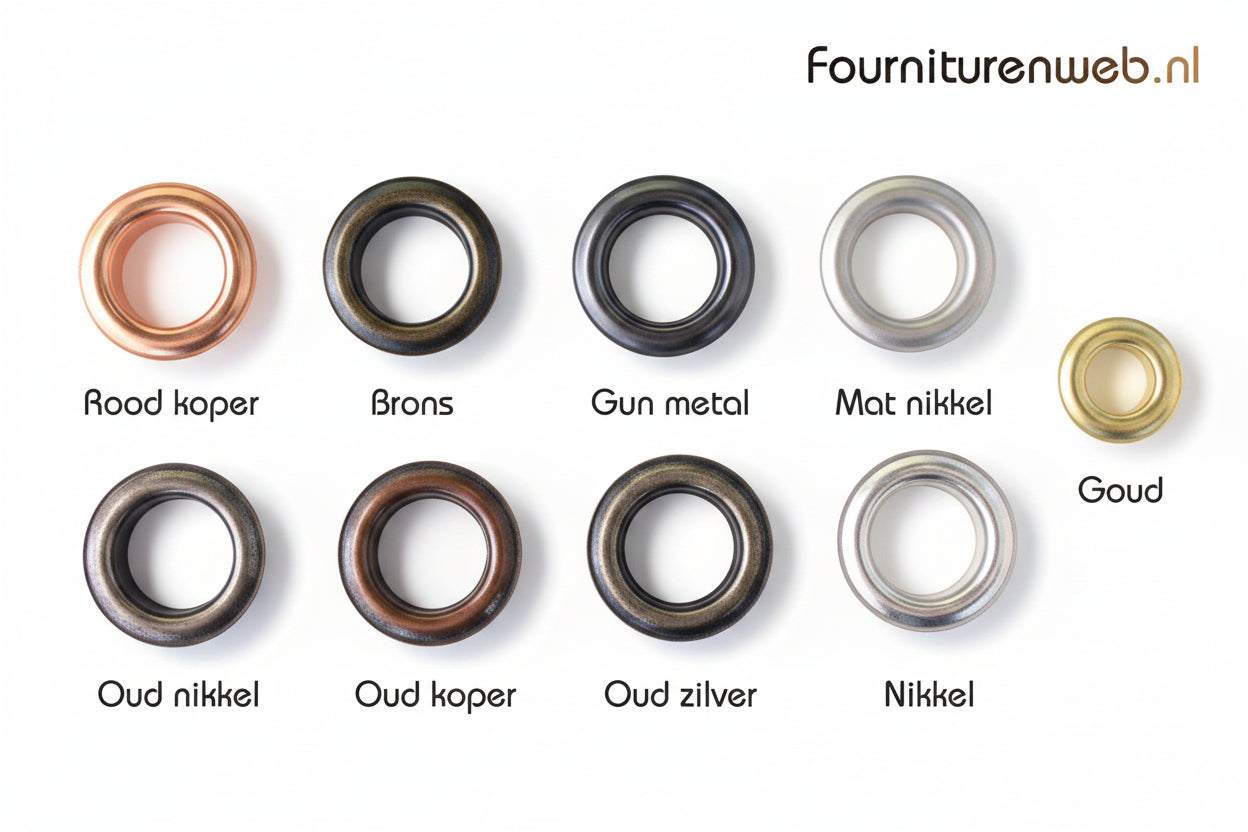 Nestel eyelets incl. tegenring - Verschillende maten & kleuren