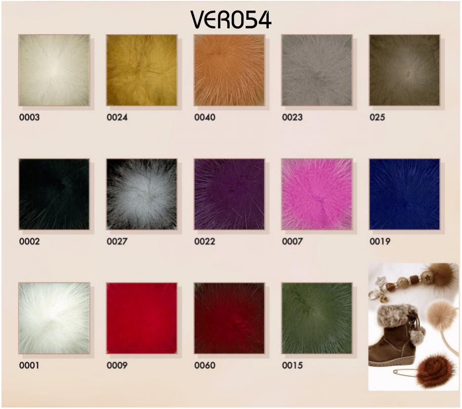Pompon van nerts 40mm - 10 stuks
