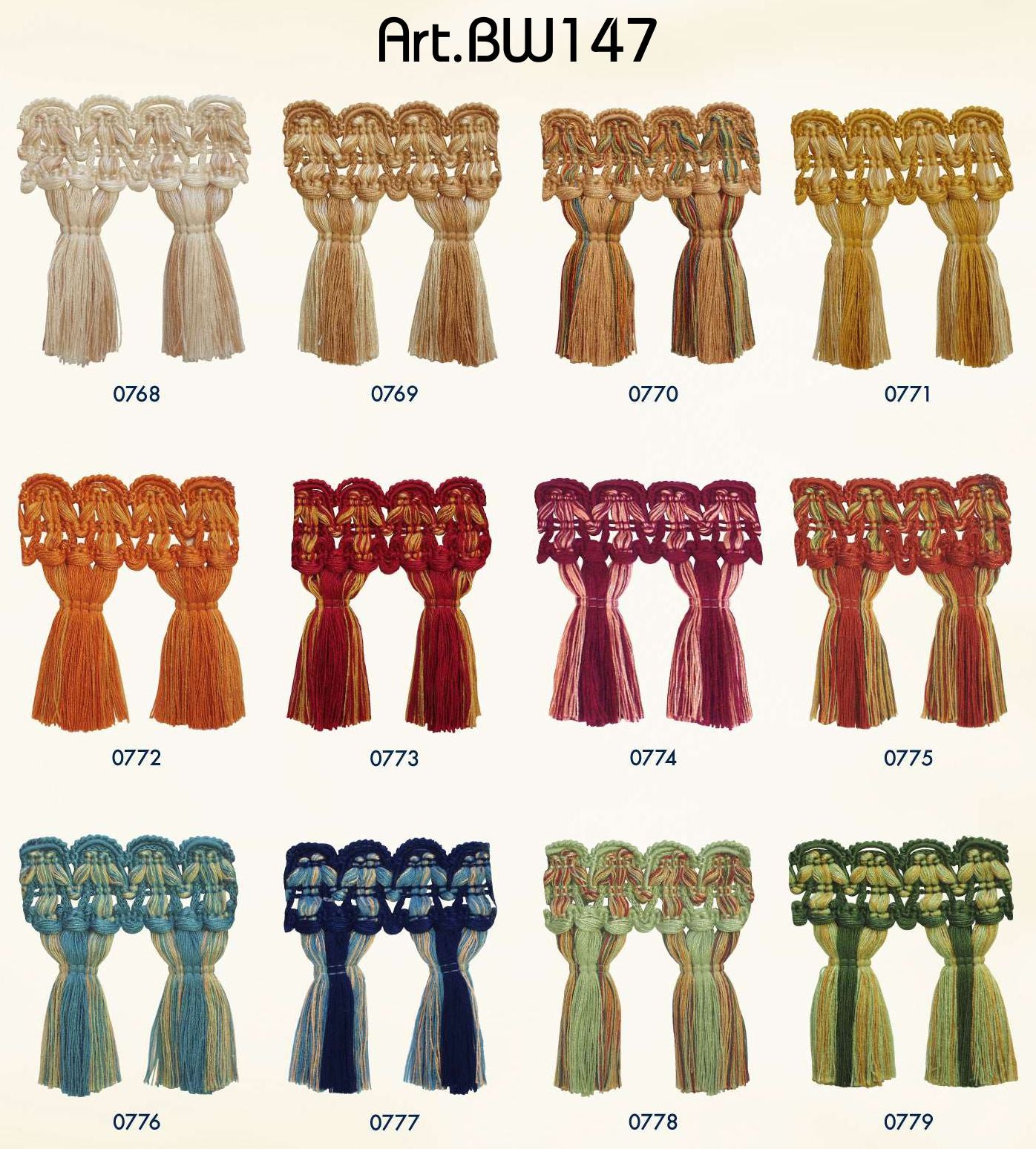 Band met kwastjes - 80mm - 25 meter rol