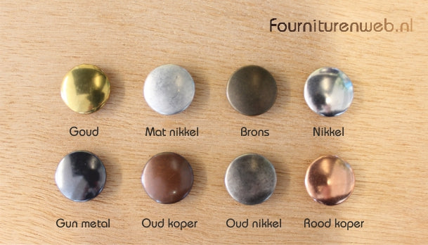 Brass drukknoop - 12mm/15mm/17mm