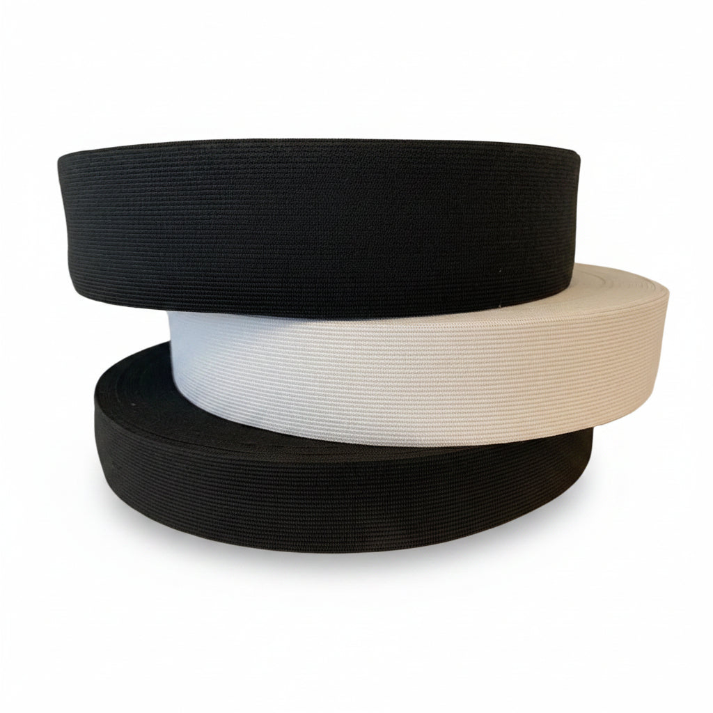 Gebreid Elastiek – Soepel & Sterk | 30mm t/m 60mm | Per 50 Meter