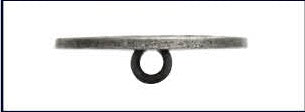 Metallknopf mit Steg