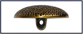 Metalen knoop met achtersteek