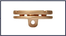 Metalen knoop met achtersteek