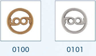 Metalen knoop 2-gaats