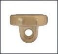 Metalen knoop met achtersteek