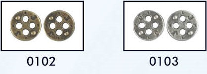 Metalen 4-gaats knoop in verschillende kleuren