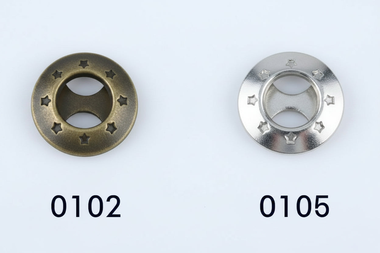Metallknopf mit 2 Löchern | Antikgold & Antiksilber | 11,5mm | nickelfrei | pro 50 Stück