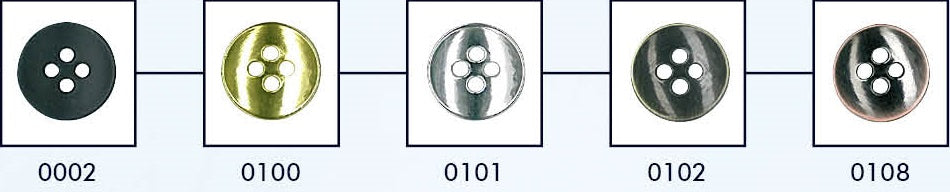 Metallknopf 4-Loch | 5 Farben | 12.5mm & 15mm | nickelfrei | 30 Stück pro Packung