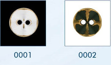 Metalen 2-gaats knoop in verschillende kleuren