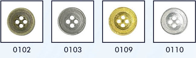 Metalen 4-gaats knoop in verschillende kleuren
