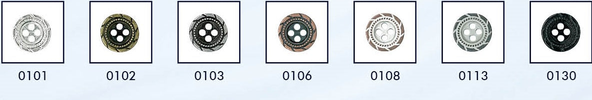 Metalen 4-gaats knoop in verschillende kleuren