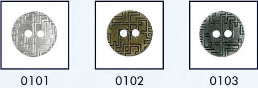 Metalen 2-gaats knoop in verschillende kleuren