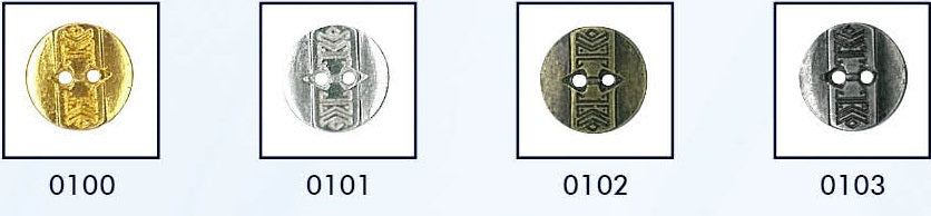 Metalen 2-gaats knoop in verschillende kleuren