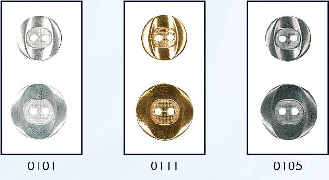 Metalen 2-gaats knoop in verschillende kleuren en maten