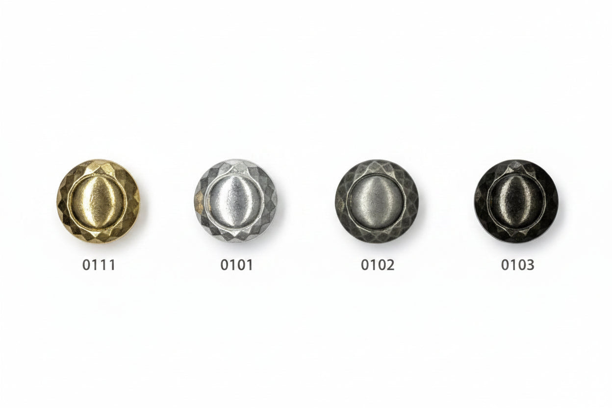 Metallknopf mit Öse | Nickelfrei | Gun, Gold, Silber & Altsilber | 12.5mm