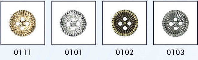 Metalen 4-gaats knoop in verschillende kleuren