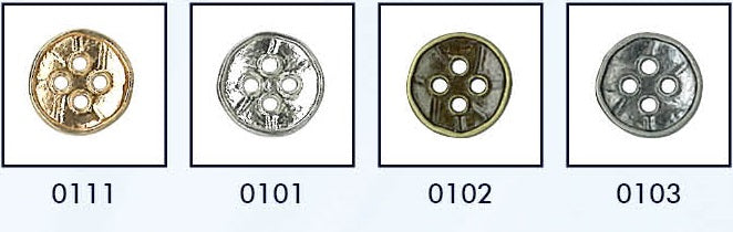 Metalen 4-gaats knoop in verschillende kleuren