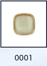 Metalen knoop met achtersteek